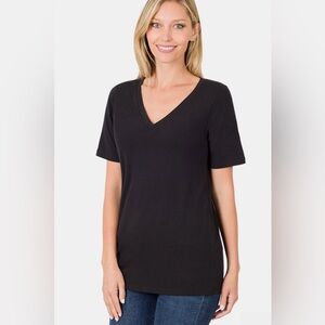 Zenana V-Neck Short Sleeve T-Shirt